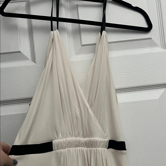 BCBGeneration Cream Strapless Dress with Black Accents - Picture 2 of 6